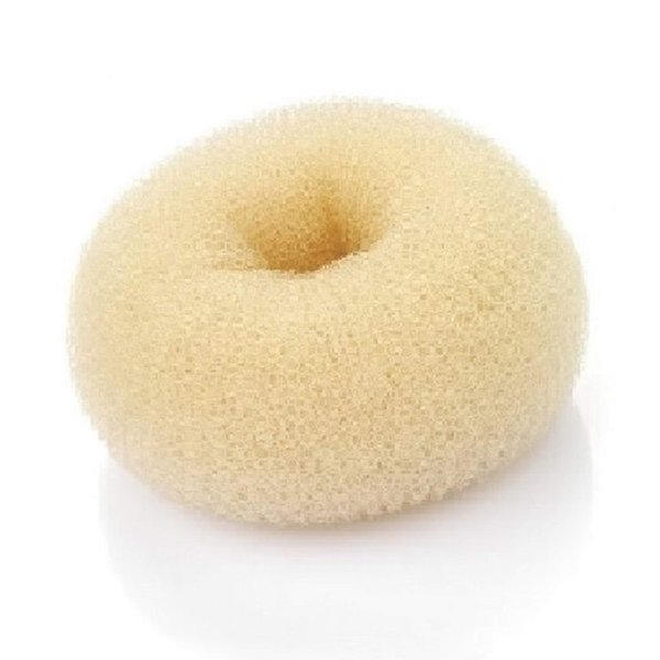 Beaute Galleria Hair Donut Bun Maker Ring Style Mesh Chignon Ballet Sock Bun (Mini, Beige/Blonde)