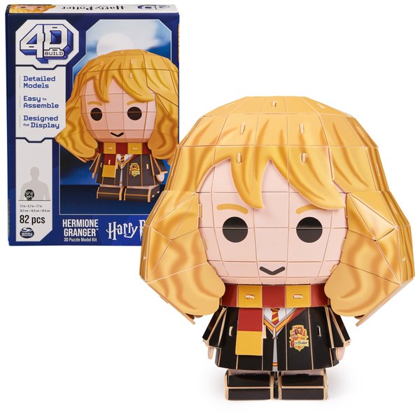 4D Build, Harry Potter Hermione Granger 3D Puzzle Model Kit 82 Pcs | Harry Potter Gifts Desk Decor | Building Toys | 3D Puzzles for Adults & Teens 12+