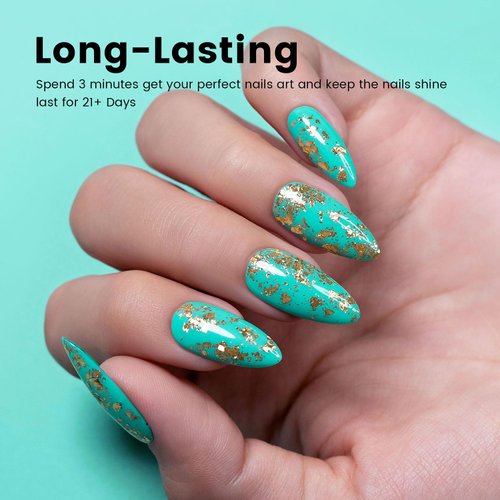 RARJSM Turquoise Blue Gel Nail Polish Turquoise Gel Nail Polish 1PCS 15ML Long Lasting Gel Nail Polish Soak off U V Curing Required Nail Art French Manicure Salon DIY at Home