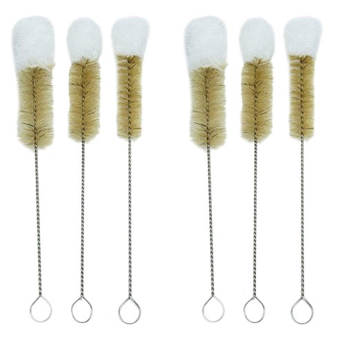 HUJI Stainless Steel Multi-Purpose Cleaning Soft Tip Brushes (Set of 6)