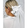 Bride Veil Bachelorette Party Decorations White Hair Bow | Bridal Shower Supplies, Bridesmaid Favors, Wedding Gift, Bride Accessories, Engagement Accessory, Hen Party