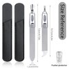 VOGARB Metal Nail File for Natural Nails,2 Pack Set Double Ended Double Sided Emery Board for Fingernail and Thick Toe Nails,Professional manicure Pedicure kit