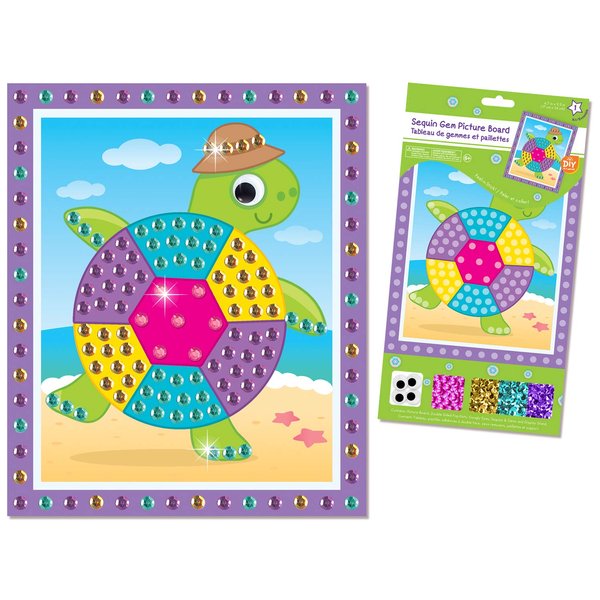 AoneFun Mosaic Crafts for Kids Mosaic Kit Mosaic Sticker Art Kits for Kids Sticker Mosaic Sticky Mosaics for Kids DIY Kits for Girls Arts and Crafts for Kids Diamond Art for Kids Activities - Turtle