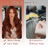 NAYOO Clip in Curly Hair Extensions 4PCS Long Wavy Synthetic Thick Hairpieces with Fiber Double Weft for Women Hair Full Head (20 Inch, Auburn)