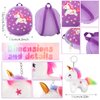 Wettarn 18 Inch Doll Carrier Set with Clothes and Accessories Including Doll Travel Bag, Doll Dress, Doll Shoes, Doll Sunglasses, Doll Backpack and Unicorn for Unicorn Birthday Gift(Purple)