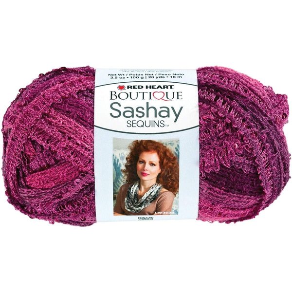 RED HEART Boutique Sashay Sequins Yarn, Phlox