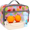 FlowFly Kids Lunch box Insulated Soft Bag Mini Cooler Back to School Thermal Meal Tote Kit for Girls, Boys, Bird