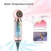 Professional Hair Dryer 800W Lightweight & Compact Blow Dryer Powerful Flow Hair Dryers for Travel and Home Concentrator Nozzle Pink