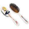 Rock & Ruddle Natural Mixed Boar Bristle Hair Brush for Women and Kids (Small/Travel Size, 17.5cm) - Great for Wet or Dry Hair, Detangling Smoothing Blowdrying - Made in UK - Miss Daisy Evening