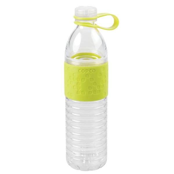 Copco Hydra Reusable Tritan Water Bottle with Spill Resistant Lid and Non-Slip Sleeve, 20-Ounce, Light Green