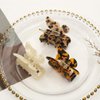 Enfudid 3Pcs Butterfly Hair Clip, Small Tortoise Barrettes Acrylic Hair Jaw Clips Clamp, Celluloid Leopard Print French Hair Claw Clips, Women Styling Hair Clamps for Thick/Thin