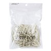 SWACC 100 Pcs U Shape Metailic Snap Clips ins for Hair Extension Hairpiece DIY Snap-Comb Wig Clips with Rubber (White Beige, 9-Teeth 6 Holes)