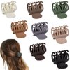 8PCS Small Claw Hair Clips for Thin Hair Women, 1.6" Small Claw Clips Matte Medium Hair Clips for Thin Fine Thick Hair Strong Hold Double Row Teeth Hair Clip Cute Jaw Clamps Girls