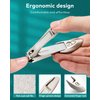Nail Clippers for Thick Nails, Professional Nail Cutter with Catcher, Medical Grade Stainless Steel, Sharp and Durable Nail Clipper Kit for Men and Women, Bionics Design(Small and Big)