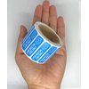 500 for Rectal Use Only Stickers / 1.5" x .433" Blue Stickers with Permanent Adhesive Made with Durable PVC Material Waterproof - White Lettering, Easy to Read