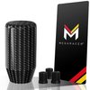 Mega Racer 7 cm Real Carbon Fiber Shift Knob - for Buttonless Automatic & 4, 5 and 6 Speed Manual Transmission Vehicles, 100% Carbon Fiber & Aluminum Alloy, Interior Automotive Replacement Parts, 1 Pc