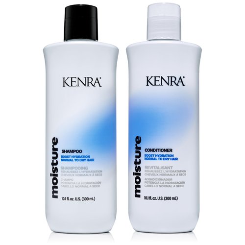 Kenra Moisture Shampoo & Conditioner Set | Boost Hydration | Improve Manageability and Shine | Nourish Dry Hair | Color Safe | Efforless Detangling | Normal to Dry Hair | 10.1 fl. oz.