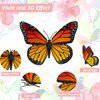 36 Pcs Monarch Butterfly Hair Clips, 4 Size 3D Simulation Butterflyr Hair Barrettes Butterfly Headwear Clips for Halloween Dia De Los Muertos Decorations (36 Pieces)