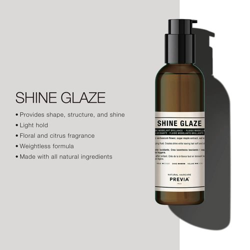 PREVIA Shine Glaze - Glossifying Styling Hair Serum with Light Hold (6.7 oz)
