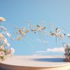 Pearl Hair Pins for Wedding, Bridesmaids, Mother of the Bride, Flower Girl Head Piece Hair Clips, White Crystal Pearls and Gold Leaf Hair accessories for Women and Girls (3PCS Different Flowers)