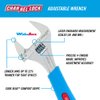 Channellock 8WCB 8-Inch WideAzz Adjustable Wrench|1.5-Inch Wide Jaw Opening|Precise Jaw Design Grips Tight-Even in Tight Spaces|Measurement Scales Engraved on the Tool|CODE BLUE Comfort Grip