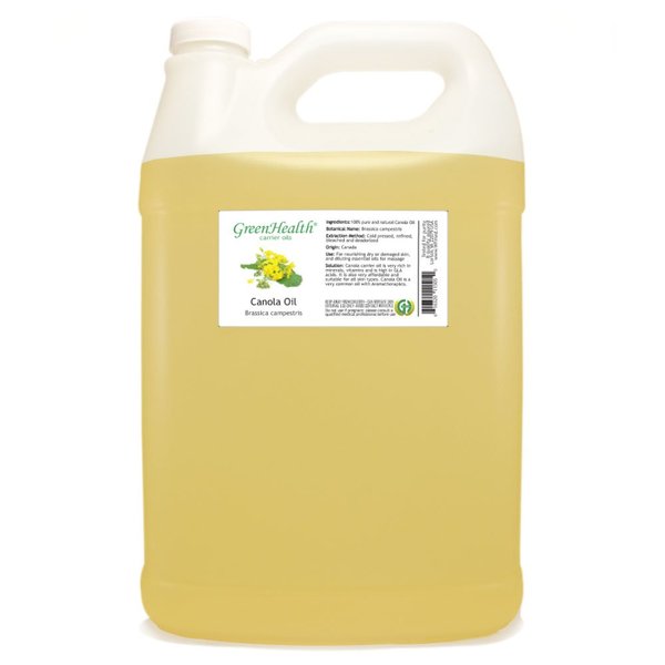 Canola Seed Carrier Oil – 1 Gallon Virgin Cold Pressed – 100% Pure Carrier Oil - GreenHealth