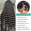 Ferzzon 30 Inch Deep Wave Lace Front Wigs Human Hair 13x4 HD Deep Wave Lace Front Wigs for Women Glueless Transparent Lace Frontal Human Hair Wigs