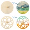 NUOBESTY 20pcs Spinning Top Wooden Gyroscope Blank Gyroscope Hollow Gyro Wood Gyro Tops for Kids DIY Gyroscope Kids Painting Toy Unfinished Tops Wood Tops Kids Gyroscope Kids Tops DIY Tops