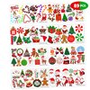 8 Sheets Christmas Temporary Tattoos Stickers Themed Birthday Party Decorations Supplies Favors Decor Winter Xmas Santa For Women Kids Adults Gifts Prizes Rewards
