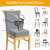 Booster Seat for Kitchen Chair at Table - Toddler Harness Seat Straps High Back PU Ease of Cleaning Sturdy Booster Seat for Dining Table for Kid Child Baby