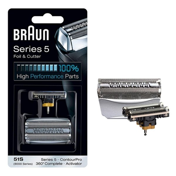Braun 51S Series 5 Electric Shaver Replacement Foil & Cassette Cartridge, Silver