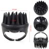BTYMS Silicone Scalp Scrubber Shampoo Brush with Extra Long Bristles, Hair Scalp Massager Scalp Brush for Hair Growth & Dandruff Removal - Black