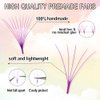 Colored Premade Fans Eyelash Extensions 5D 12mm Professional Colored Individual Lashes Volume Lash Extensions Ponited Base Premade Fans