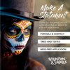 Water Activated SFX Face and Body Paint - Black Face Paint, Special Effects Makeup 18g Cake Tub - Pretend Costume and Dress Up Makeup - Great For Halloween Party and Cosplay by Splashes & Spills
