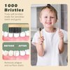 Isshah Kids Bamboo Toothbrushes Biodegradable Handle BPA Free Eco Friendly Children Size, Pack of 4