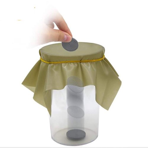 Black Hole Magic Tricks Coin Penetration Dish Coin Thru Rubber Sheet into Cup Magician Props Mentalism Magic Gimmick Illusion,5Pcs