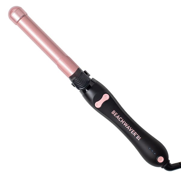 Beachwaver B1 Rotating Curling Iron, 1-Inch Professional Hair Curler for Long & Short Hair, Ergonomic Handle, No-Kink Clamp, Ceramic Barrel, Travel-Friendly, Auto Shut-Off (Midnight Rose)