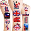 Generic British Temporary Tattoos Birthday Party Supplies Favors Decorations Super Cute 96PCS Fake Tattoos Stickers for Boys Girls School Classroom Rewards Gifts Ideal Halloween
