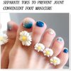 YIUIRUOI 16 Pieces Silicone Toe Separators Daisy Flower Toe Spacers Nail Art Tools Toe Nail Separator for Women Nail Art Pedicure Manicure