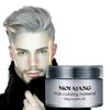 Mofajang Hair Wax Color Styling Cream Mud, Natural Hairstyle Color Pomade, Washable Temporary (Gray)