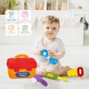 KMUYSL Baby Toys 0-6 6-12 Months, My First Tools Plush Toys -4 Pcs Sensory Playset Soft Toys with Squeaker Crinkle for 0 1 2 3 4 5 6+ Months Newborn Infant, Birthday Christmas Gifts for Boys Girls