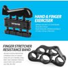NIYIKOW Grip Strength Trainer Kit (5 Pack), Counting Grip Strength, Adjustable Hand Grip Strengthener, Finger Trainer, Finger Stretcher, Grip Ring & Stress Relief Grip Ball with Carry Bag - Black