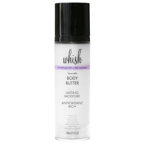 Whish Beauty Body Butter for Women - Moisturizing Body Lotion for Dry Skin - Antioxidant-Rich with Shea Butter, Aloe, & Raspberry Butter - Paraben & Sulfate Free - Lavender - 5 fl oz