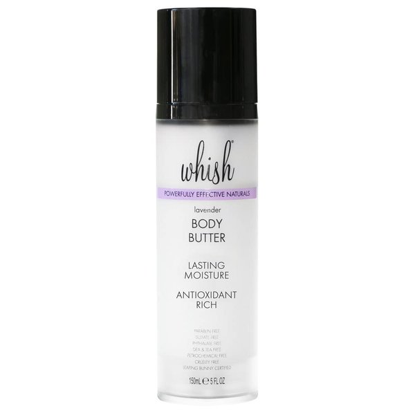 Whish Beauty Body Butter for Women - Moisturizing Body Lotion for Dry Skin - Antioxidant-Rich with Shea Butter, Aloe, & Raspberry Butter - Paraben & Sulfate Free - Lavender - 5 fl oz