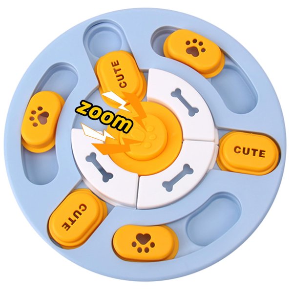 Dog Puzzle Toys,Dog Treat Puzzle for Mental Stimulation,Interactive Intelligence Toy for Slow Eating,Dog Toy Intelligence with Squeaking,Toys As Gifts for Puppies (Blue-Yellow)