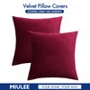 MIULEE Pack of 2 Velvet Soft Solid Decorative Square Throw Pillow Covers Set Cushion Cases Pillowcases for Sofa Bedroom Couch Car18x18 Inch 45x45 Cm