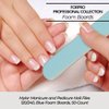 ForPro Professional Collection Blue Foam Board, 120/240 Grit, Mylar Manicure and Pedicure Nail File, 7” l x .75” w, 50 Count