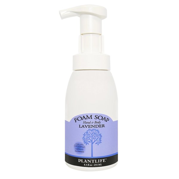 Plantlife Lavender Foam Soap - Gentle, Moisturizing, Plant-based Foam Soap - Ideal for use as a Hand & Body wash, Shaving Cream, and Foaming Fun for Kids - Made in California 8.5 oz