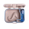 Orthdent Denture Box Case Bath Container and Brush with Mirror False Teeth Storage Box for Travel Daily Denture Care