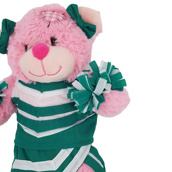 Green and White Cheer Uniform 16-Inch Plush Toy Accessory - Stylish Cheerleading Outfit for Your Plush Friends - Perfect for Adding School Spirit to Your Collection
